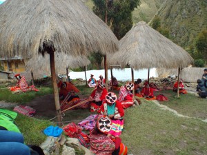 Here is a picture of the women, seated, working tirelessly on their wonderful creations. 